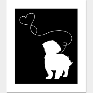 dog cute shih tzu heart Posters and Art